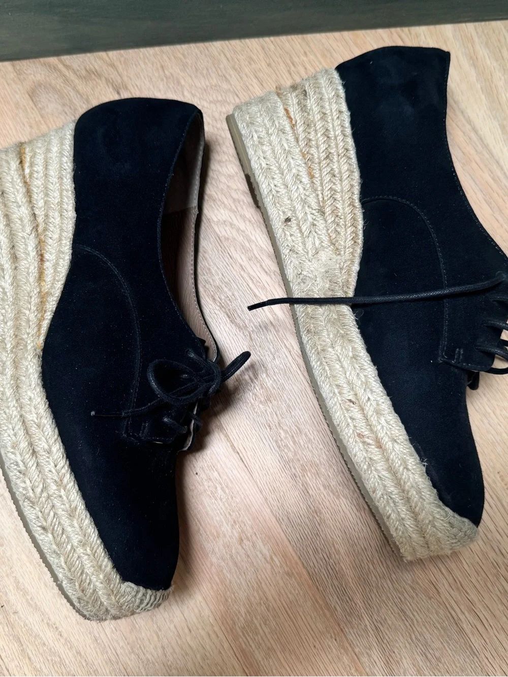 Bettye Muller Suede Espadrilles with Laces 9M